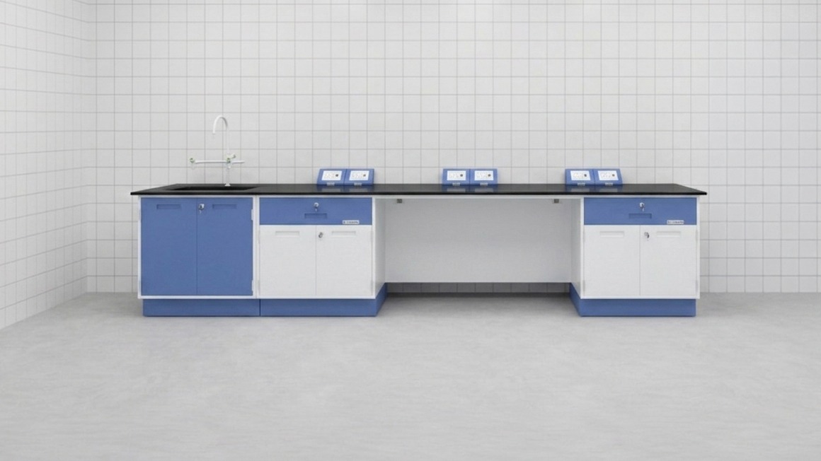 Wall-Facing Lab Workbench